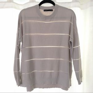 Karen Millen Sweater with Sheer Stripes (Medium)